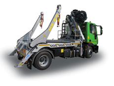EOS-ENVIRO Telescopic Skip Loader with Truck Crane on 2 Axles Truck